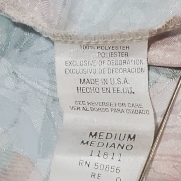 Intimate Moods Gown and Wrap Blue / Pink Floral M - Picture 7 of 12